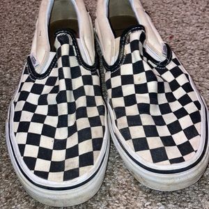 black and white checkered vans